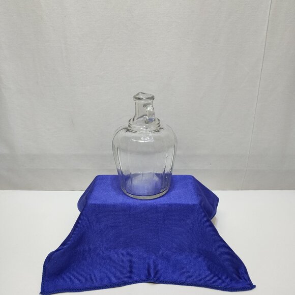 White House Pure Apple Cider Vinegar Glass Jug 1Qt Ribbed Design Vintage 1920 - Picture 2 of 9